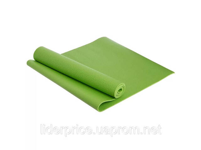 Килимок для йоги та фітнесу Power System PS-4014 PVC Fitness-Yoga Mat Green (173x61x0.6), Оригінал! - Фото 2