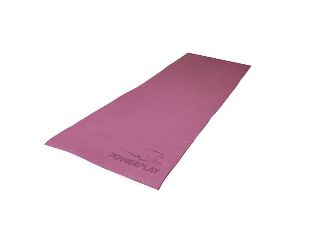 Килимок для йоги та фітнесу PowerPlay 4010 PVC Yoga Mat Рожевий (173x61x0.6) - Фото 5