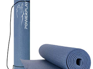 Килимок для йоги та фітнесу PowerPlay 4010 PVC Yoga Mat Темно-синій (173x61x0.6)