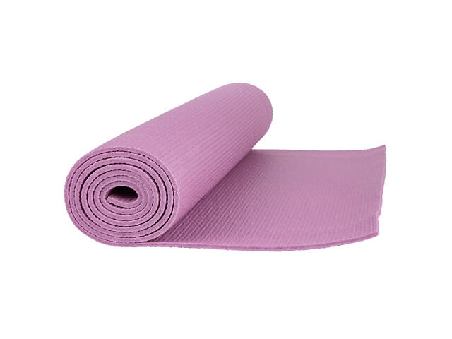 Килимок для йоги та фітнесу PowerPlay 4010 PVC Yoga Mat Рожевий (173x61x0.6) - Фото 2