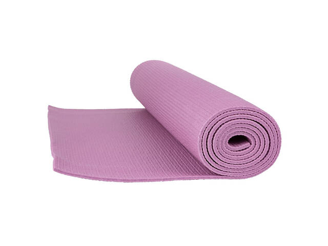 Килимок для йоги та фітнесу PowerPlay 4010 PVC Yoga Mat Рожевий (173x61x0.6) - Фото 6