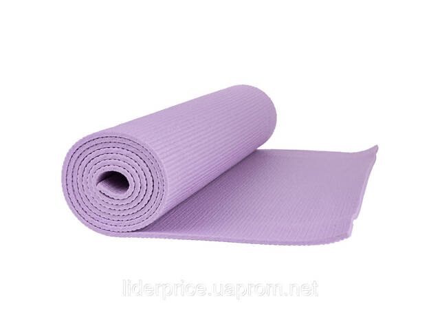 Коврик для йоги и фитнеса PowerPlay 4010 PVC Yoga Mat Лавандовый (173x61x0.6), Оригинал! - Фото 2