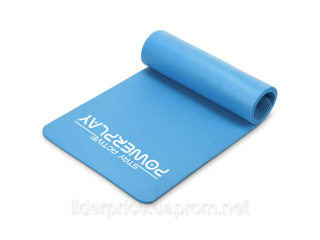 Коврик для йоги и фитнеса PowerPlay 4152 NBR Performance Mat Синий (183x61x1), Оригинал! - Фото 1