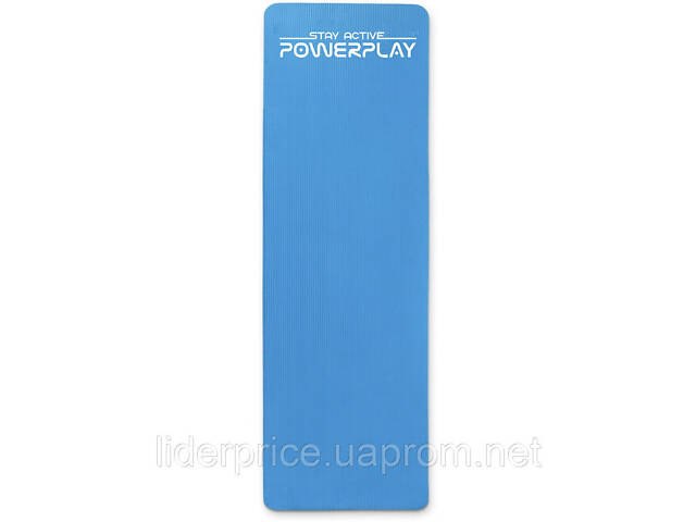 Коврик для йоги и фитнеса PowerPlay 4152 NBR Performance Mat Синий (183x61x1), Оригинал! - Фото 4