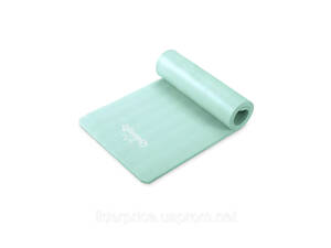 Килимок (мат) для фітнесу та йоги Queenfit NBR 1,5см бірюзовий, Оригінал!