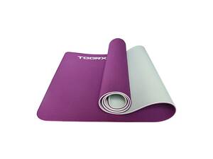 Спортивный коврик Toorx Yoga Professional TPE 183 х 60 х 0,6 см для йоги и фитнеса Burgundi/Perla (MAT-184)