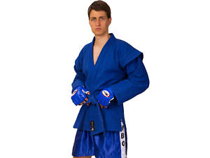 Кимоно для самбо MATSA MA-3210 3 рост 160 Синий