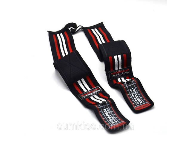 Кистьові бинти Power System PS-3500 Wrist Wraps Red/Black - Фото 2