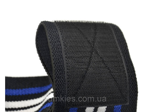 Кистьові бинти Power System PS-3500 Wrist Wraps Blue/Black - Фото 3