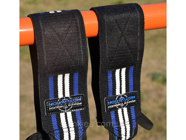 Кистьові бинти Power System PS-3500 Wrist Wraps Blue/Black - Фото 8