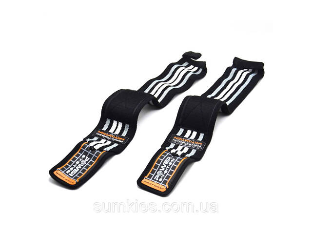 Кистьові бинти Power System PS-3500 Wrist Wraps Grey/Black - Фото 2