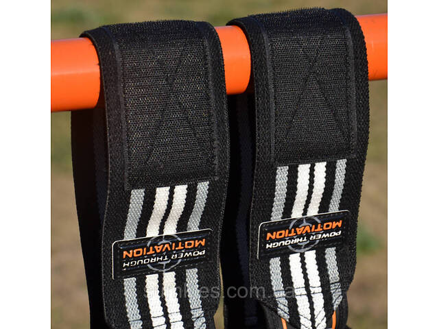 Кистьові бинти Power System PS-3500 Wrist Wraps Grey/Black - Фото 7