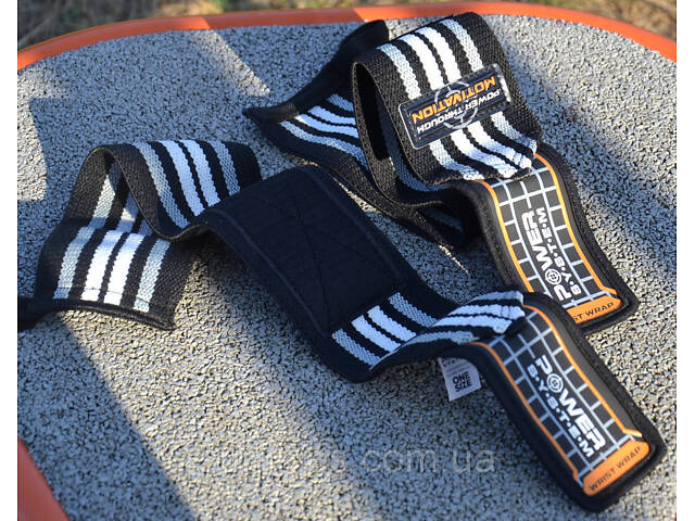 Кистьові бинти Power System PS-3500 Wrist Wraps Grey/Black - Фото 10