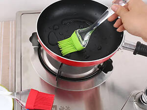 Пензлик кондитерський силіконовий для випікання маленький 17 см Салатовий