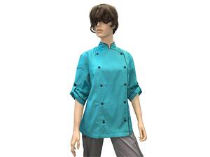 Кітель кухаря жіночий з сіткою на спині Марсель котон кариби/чорний р.76 (42-76) рукав 3/4 - спецодяг кухаря