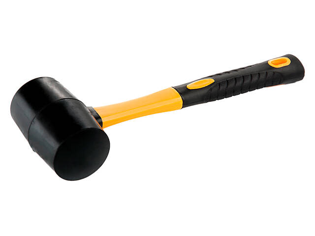 Киянка резиновая Сила 680г x 60мм черная фибергласс (320185) - Фото 1