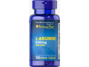 Л-аргинин, L-Arginine, Puritan's Pride, 500 мг, 100 капсул