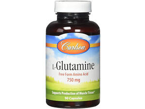 L-глутамин L-Glutamine Carlson Labs 750 мг 90 капсул