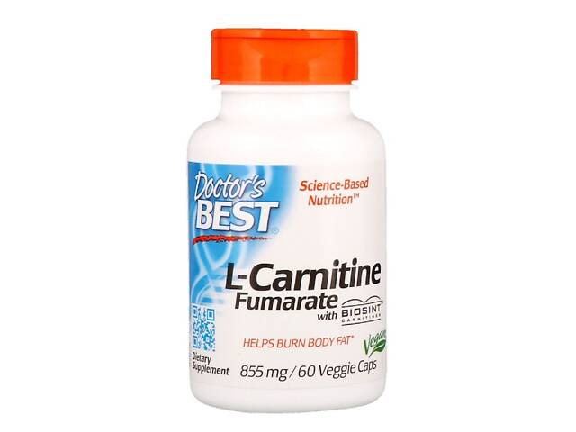 L-Карнитин фумарат Doctor's Best 855 мг 60 капсул (DRB00106) - Фото 1