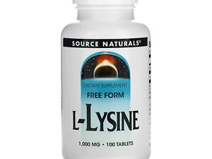 L-лізин Source Naturals L-Lysine 1000 mg 100 tabs (1086-2023-10-2675)