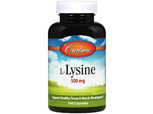 L-лизин Carlson Labs 500 мг 100 капсул (33861)