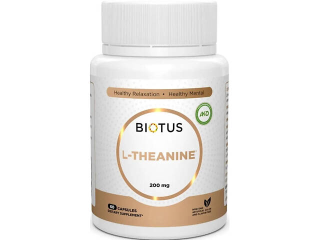 L-теанин Biotus L-Theanine 200 мг 60 капс - Фото 1