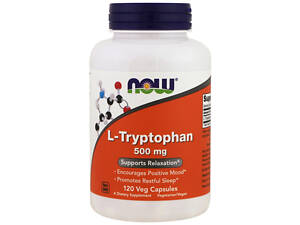 L-триптофан Now Foods 500 мг 120 рослинних капсул
