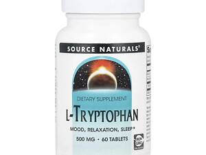L-Триптофан Source Naturals L-Tryptophan 500 mg 60 tabs (1086-2023-10-5892)