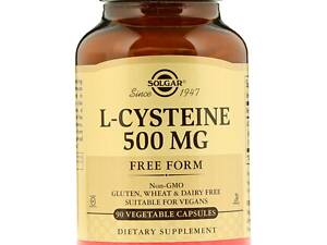L-Цистеин 500мг L-Cysteine Solgar 90 вегетарианских капсул