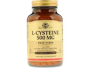 L-Цеїстєїн 500 мг L-Cysteine Solgar 90 вегетаріанських капсул