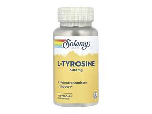 L-Тирозин Solaray L-Tyrosine 500 mg 100 vcaps (1086-2023-10-6756)