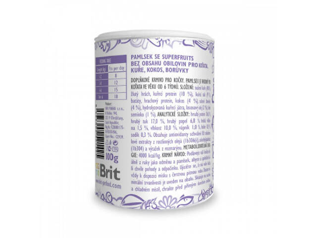 Ласощі для котів Brit Care Cat Snack Superfruits Kitten 100 г (8595602521425) - Фото 3