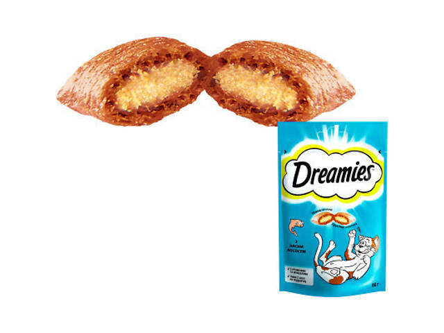 Ласощі для котів Dreamies з лососем 60 г (4008429037962) - Фото 3
