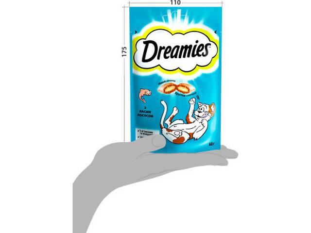 Ласощі для котів Dreamies з лососем 60 г (4008429037962) - Фото 6