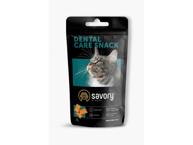Ласощі для котів Savory Snack Dental Care 60 г (подушечки для гігієни зубів) (4820232631478) - Фото 1