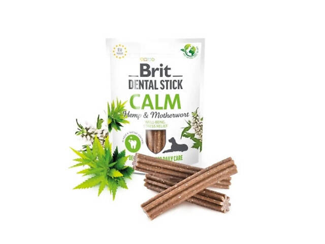 Ласощі для собак Brit Dental Stick Calm заспокійливі, конопля та пустирник 251 г (8595602564385) - Фото 2