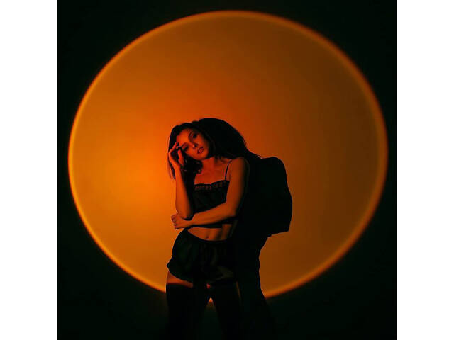 Атмосферная лампа Проекционный светильник Atmosphere Sunset Lamp эффект радуги, лампа эффект солнца. - Фото 10