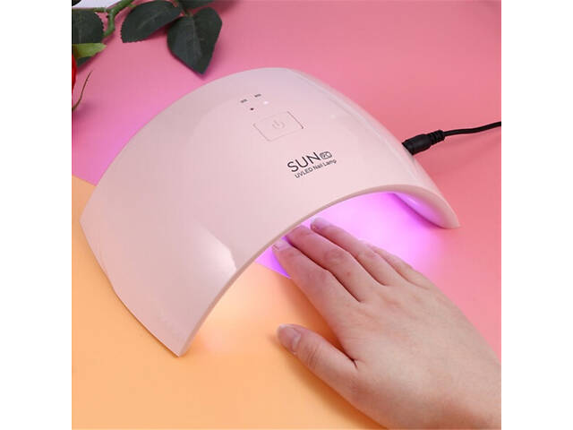 Лампа для гель лака 24W/ SUN-9C Розовая - Фото 6