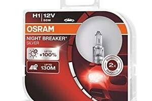 Лампа галогенная Night Breaker Silver H1 12V 55W 2шт. 64150NBSHCB