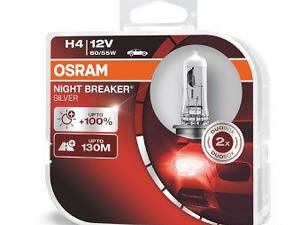 Лампа галогенна Osram Night Breaker Silver +100% H4 12V 60/55W (2 шт.)