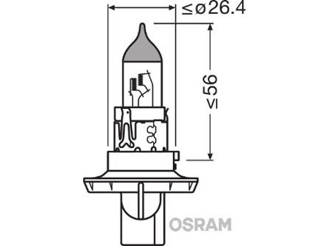 Лампа галогенная Osram Original H13 12V 60/55W