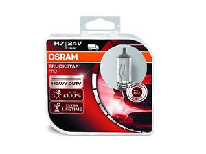 Лампа галогенная Osram TruckStar Pro +100% H7 24V 70W (2 шт.)