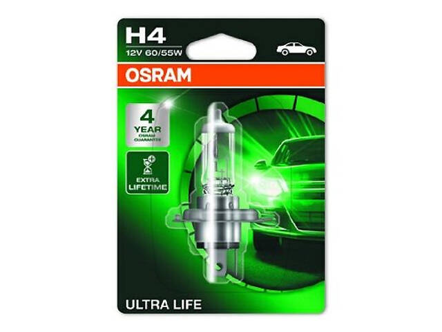 Лампа галогенная Osram Ultra Life H4 12V 60/55W