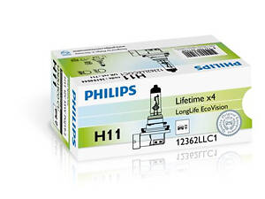 Лампа галогенная Philips LongLife EcoVision H11 12V 55W