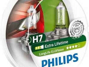 Лампа галогенная Philips LongLife EcoVision H7 12V 55W (2 шт.)