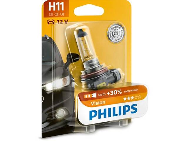 Лампа галогенная Philips Vision +30% H11 12V 55W