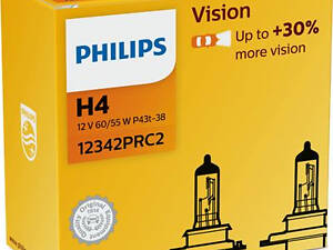 Лампа галогенная Philips Vision +30% H4 12V 60/55W (2 шт.)