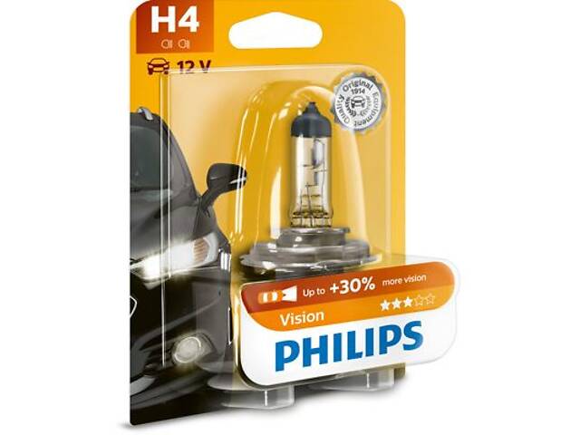 Лампа галогенная Philips Vision +30% H4 12V 60/55W