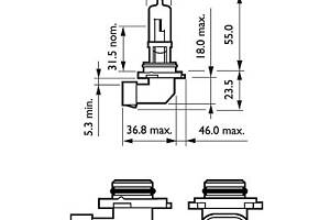 Лампа галогенная Philips Vision +30% HB3 12V 60W