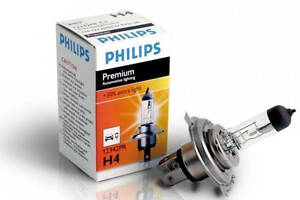 Лампа головного світла Philips H4 60/55W 12342PR Premium -202430%